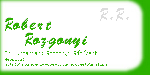 robert rozgonyi business card